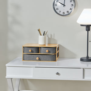 Organizer na biurko z bambusa Mäntsälä [en.casa]