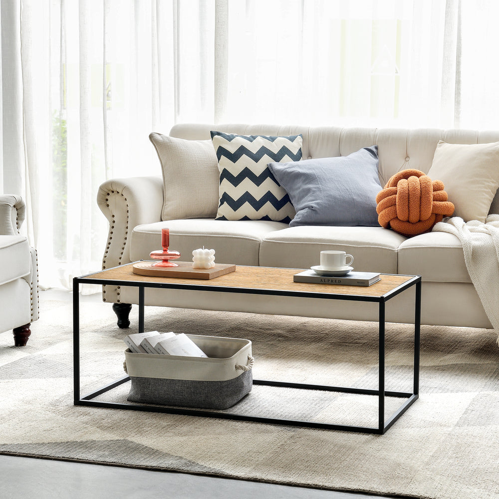 Stolik kawowy Vännäs 100 x 50 x 40 cm w wyglądzie drewna [en.casa]