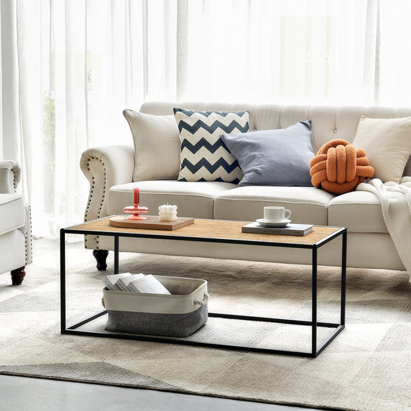 Stolik kawowy Vännäs 100 x 50 x 40 cm w wyglądzie drewna [en.casa]