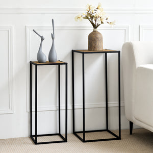 Stoliki pomocnicze Gamleby w zestawie 2 szt. Stolik boczny w wyglądzie drewna [en.casa]