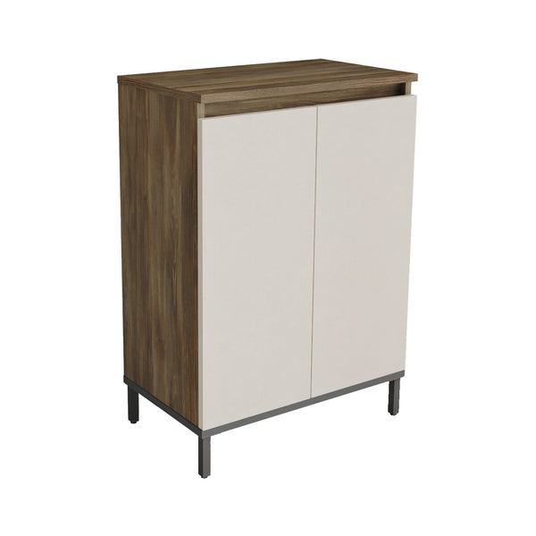 Szafka na buty Lieksa z 3 półkami 85,5x60x35,5 cm dąb szary [en.casa]