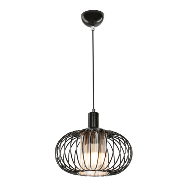 Batley lampa wisząca 245 x 29 cm 1-światło czarna [lux.pro]