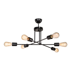 Lampa sufitowa Derry 6xE27 metal czarny [lux.pro]