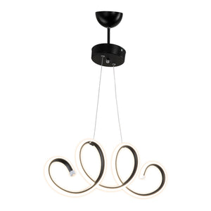 Lampa wisząca Durham z 206 diodami LED Aluminium Czarny / Biały [lux.pro]