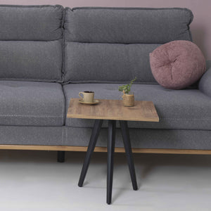 Stolik kawowy Ballerup 50 x 45 x 45 cm czarny / orzechowy [en.casa]