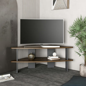 Szafka pod TV Fredensborg 45x116x40 cm stare drewno / antracyt [en.casa]