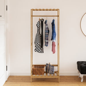 Wieszak na płaszcze Løgumkloster 160x64x30 cm drewno sosnowe [en.casa]