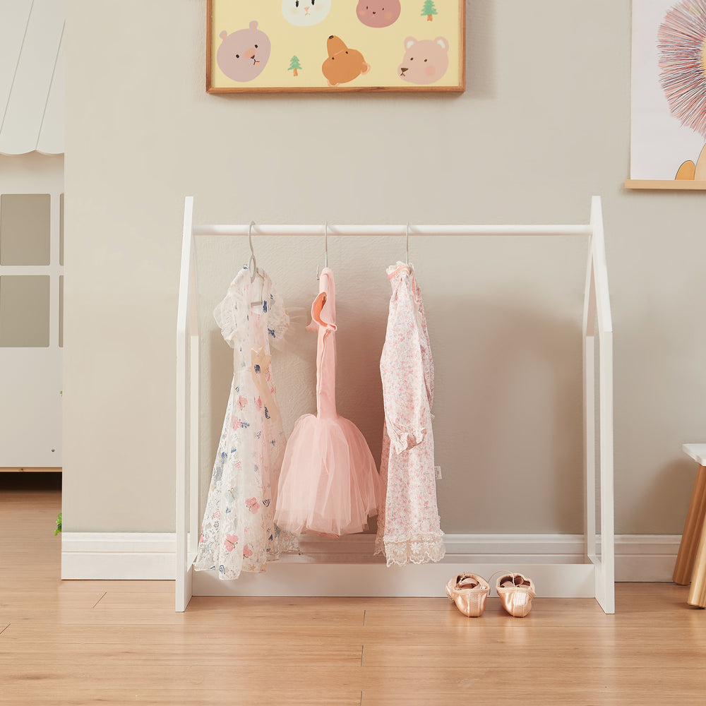 Garderobenständer Værløse 78x75x35cm Weiß [en.casa] - premiumXL