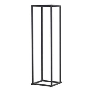 Stojak na drewno kominkowe Tibro stal 35x35x120 cm czarny [en.casa]