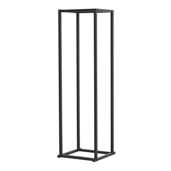 Stojak na drewno kominkowe Tibro stal 35x35x120 cm czarny [en.casa]