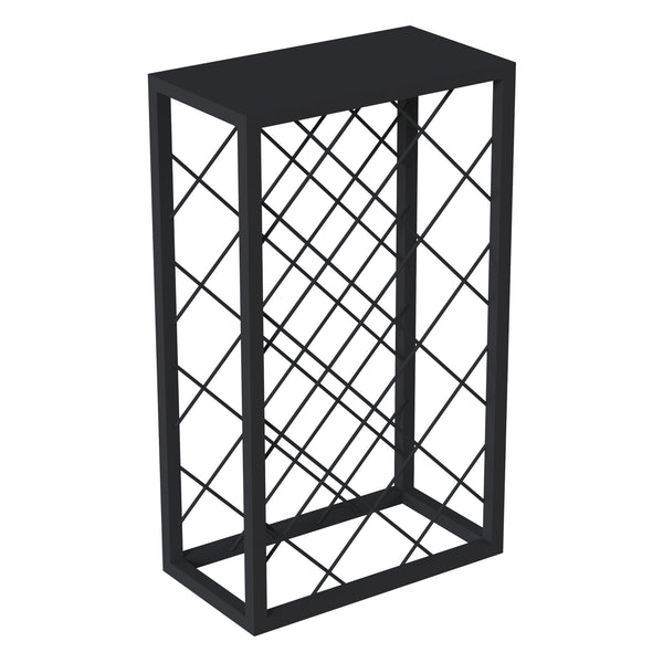 Amasia metalowy stojak na wino 74x45x22 cm czarny [en.casa]