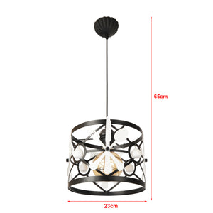 Lampa wisząca Patchway czarny / biały 1 x E27 [lux.pro]