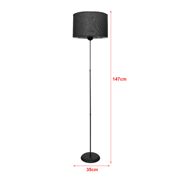 Lampa podłogowa Malmesbury 1 x E27 metal czarna [lux.pro]
