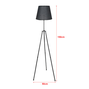 Lampa stojąca Musselburgh 1 x E27 metal czarny [lux.pro]