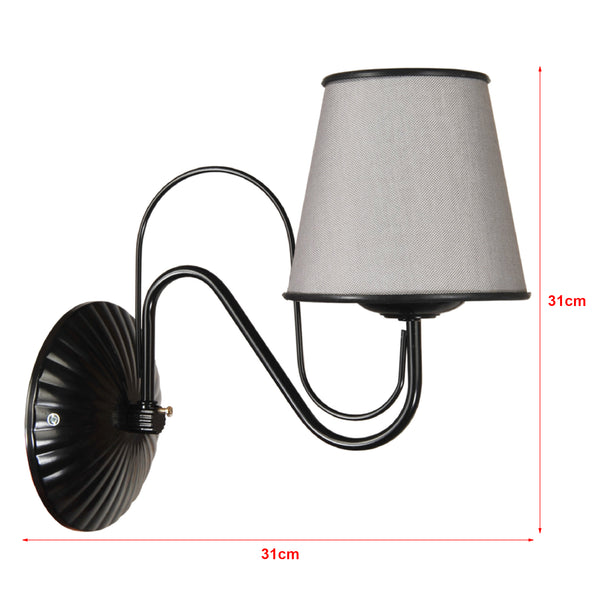 Lampa ścienna Hampshire 1 x E27 szara [lux.pro]