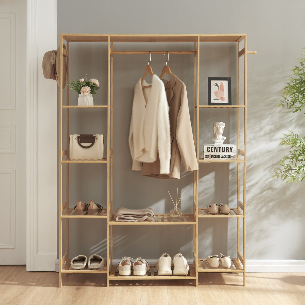 Garderobenständer Ilomantsi Bambus [en.casa] - premiumXL