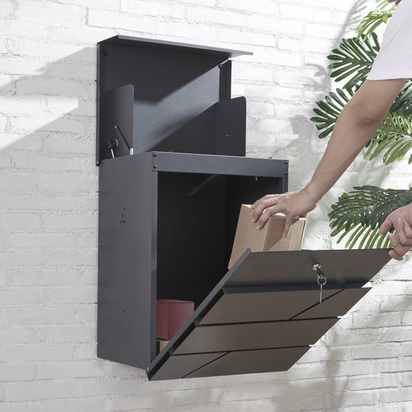 Skrzynka na listy Søllerød 58x44x35cm antracyt [en.casa]