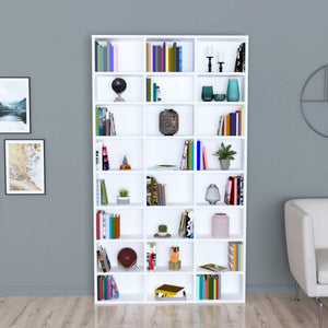 Askvoll regał 178x102x16cm biały [en.casa]