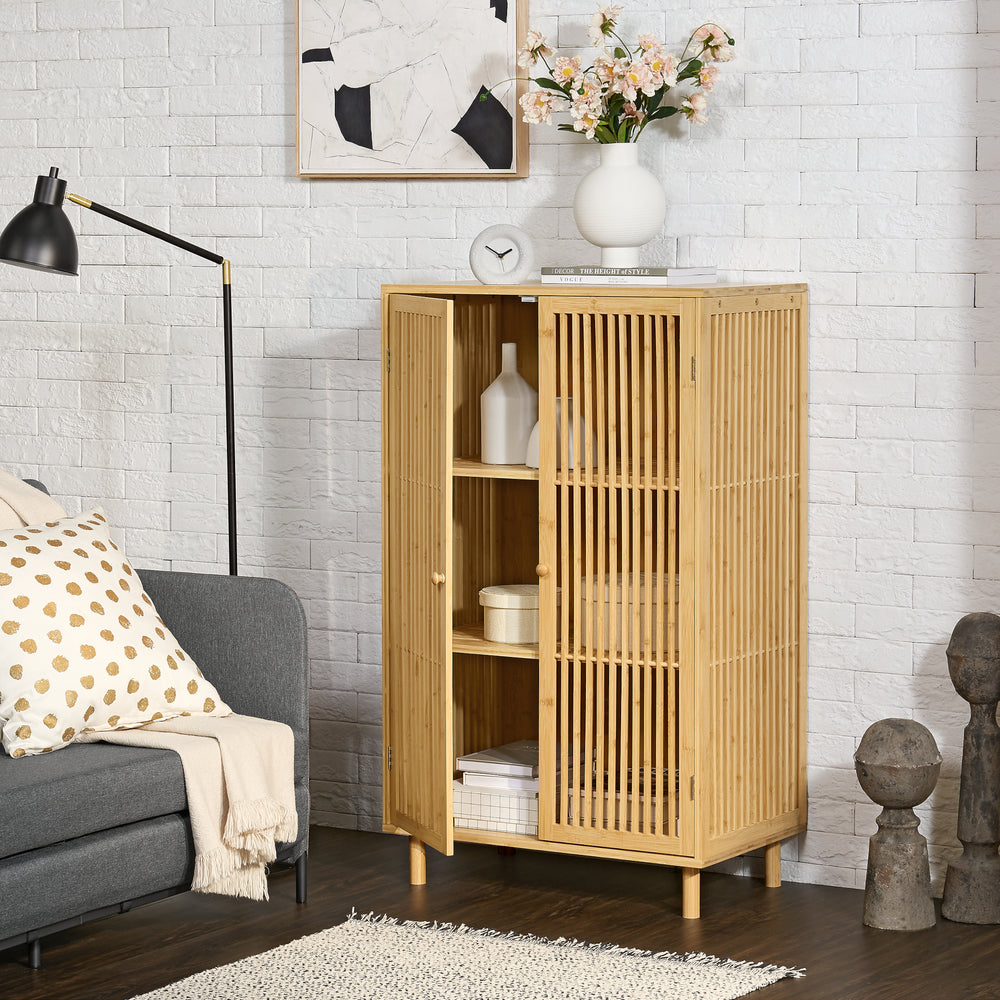 Beistellschrank Grong Bambus [en.casa] - premiumXL