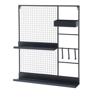 Krata ścienna Westre 70x60x11cm metal czarny [en.casa]