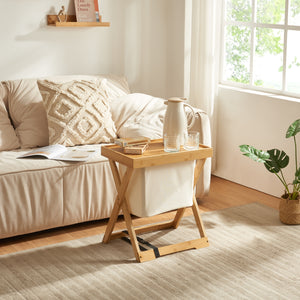 Stół piknikowy Hattfjelldal 53x48x32cm bambus [en.casa]