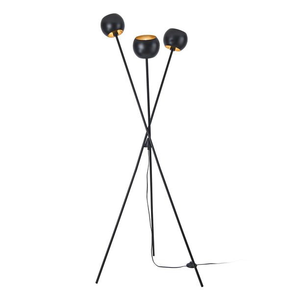 Lampa podłogowa Nykvarn 3-light czarny / złoty [lux.pro]