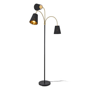 Lampa podłogowa Wycombe 3-light czarny / złoty [lux.pro]
