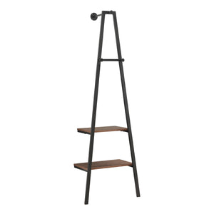 Wieszak ścienny Bjørnafjorden stal czarny / wygląd orzecha [en.casa]