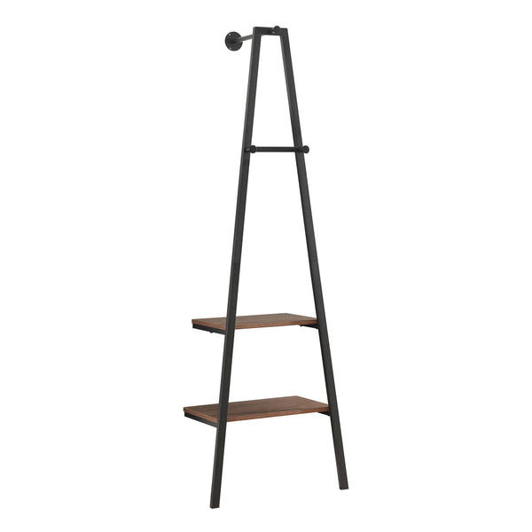 Wieszak ścienny Bjørnafjorden stal czarny / wygląd orzecha [en.casa]