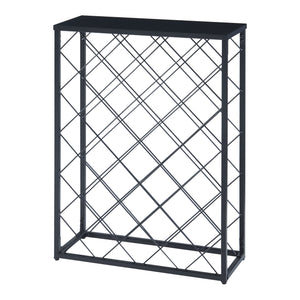 Stojak na wino Taivassalo na 25 butelek czarny [en.casa]