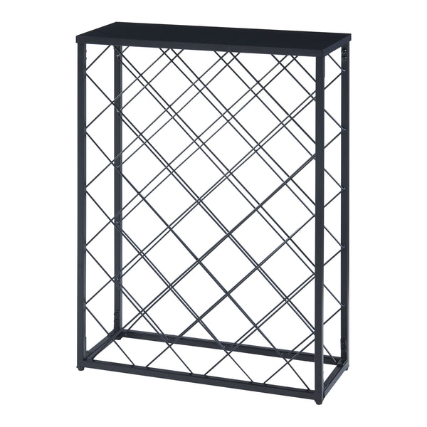 Stojak na wino Taivassalo na 25 butelek czarny [en.casa]