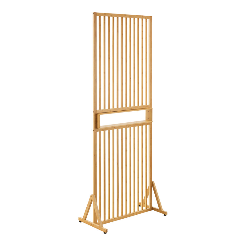 Szkic wymiarowy Przegroda pokojowa Fron 197x75,5x40 cm bambus [en.casa]