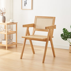 Krzesło do jadalni Asikkala 79x50x50cm bambus/rattan [en.casa]