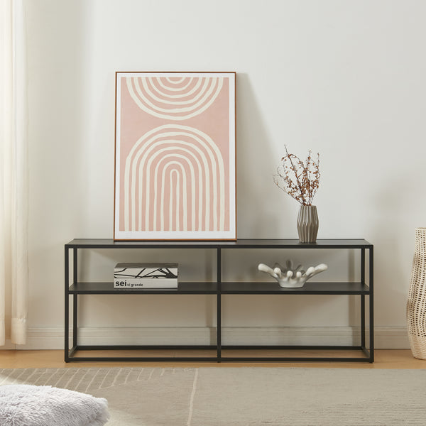 Stolik RTV Solund 120x30x46cm Czarny [en.casa]