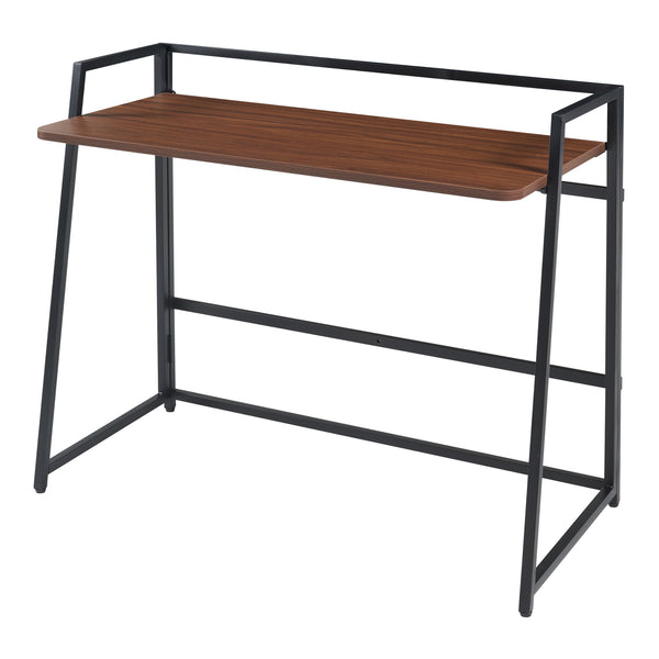 Składane biurko Ringerike 104,5x53x85,5cm Czarny/Walnut [en.casa]