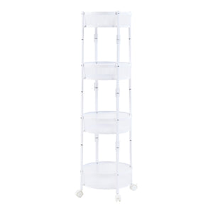 Wózek Sørreisa z 4 poziomami 123xØ37,5cm Biały [en.casa]