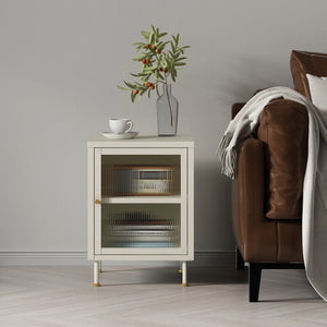 Szafka boczna Lindau 56x40x40 cm kremowa biel [en.casa]