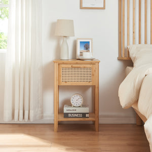 Stolik nocny Leirfjord 60x40x35 cm bambus natura [en.casa]