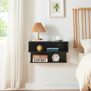 Gauldal półka ścienna 57x30x32 cm czarna [en.casa]