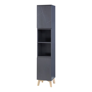 Szafka wysoka Overath 160x30x30cm szara [en.casa]