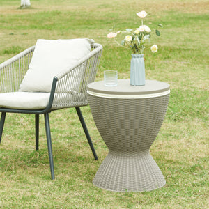 Stolik chłodzący Atessa 58x48,5cm jasnobrązowy [casa.pro]