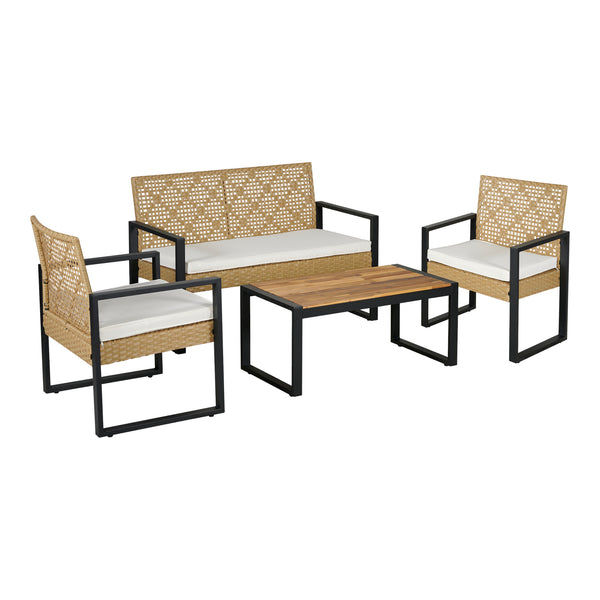 Zestaw mebli ogrodowych Calciano 4-częściowy [casa.pro]