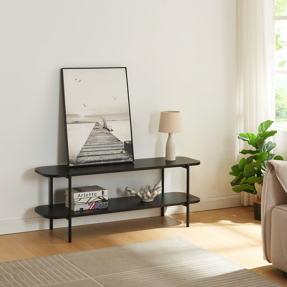 Fernsehtisch Samnanger 120x40x45 cm Schwarz [en.casa] - premiumXL