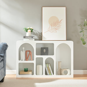 Kredens Vågå z otwartymi przegródkami 110x30x70 cm Biały [en.casa]