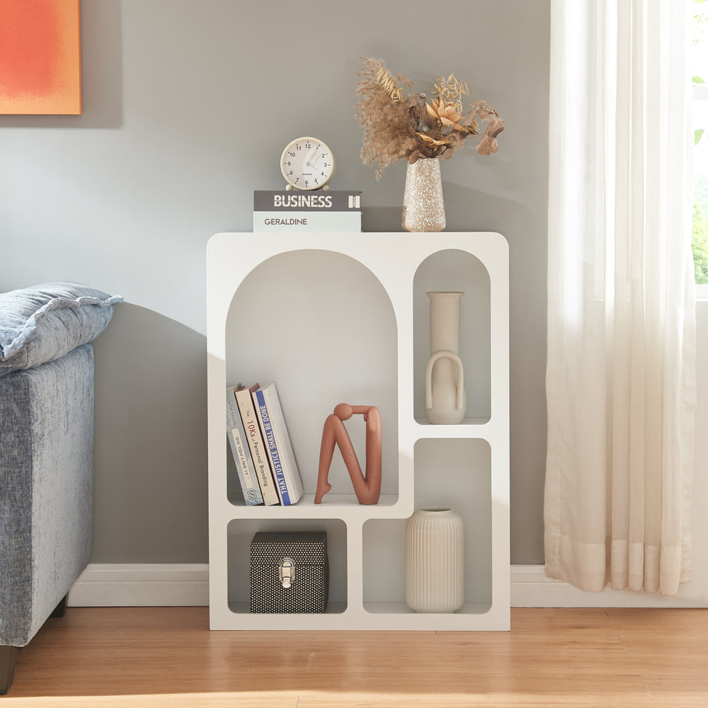 Standregal Vågå 80x60x24 cm Weiß [en.casa] - premiumXL