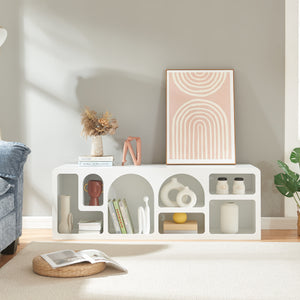 Stolik TV Vågå 140x40x48 cm Biały [en.casa]