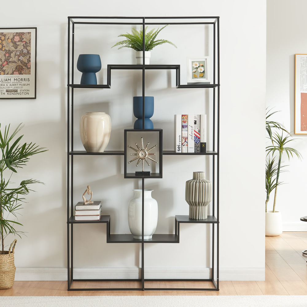 Standregal Råde Metall 180x100x35 cm Schwarz [en.casa] - premiumXL