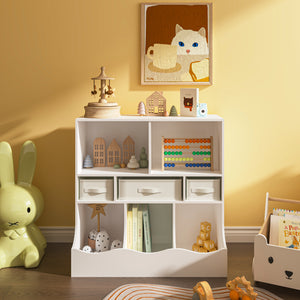 Półka dziecięca Vastesa 75x80x40 cm biała [en.casa]