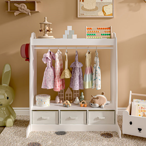 Szafa dziecięca Moskenes 107x95x61 cm biała [en.casa]