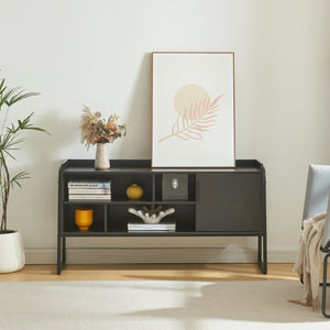 Szafka pod telewizor Storfjord 120x34x63 cm czarna [en.casa]